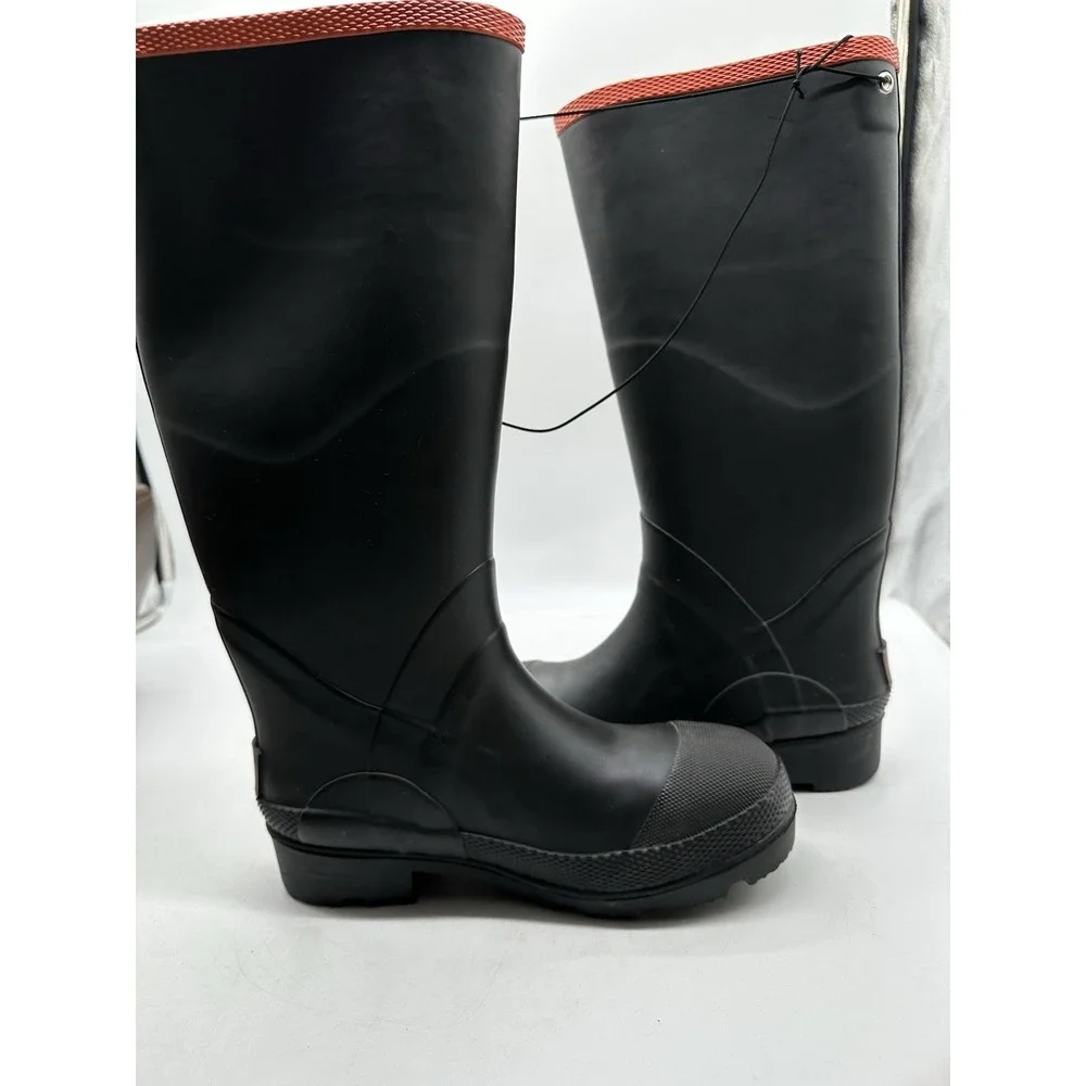 Brazos Men's Black Waterproof Rain Work Steel Toe Boots Size 6 D, FWBWRB1035